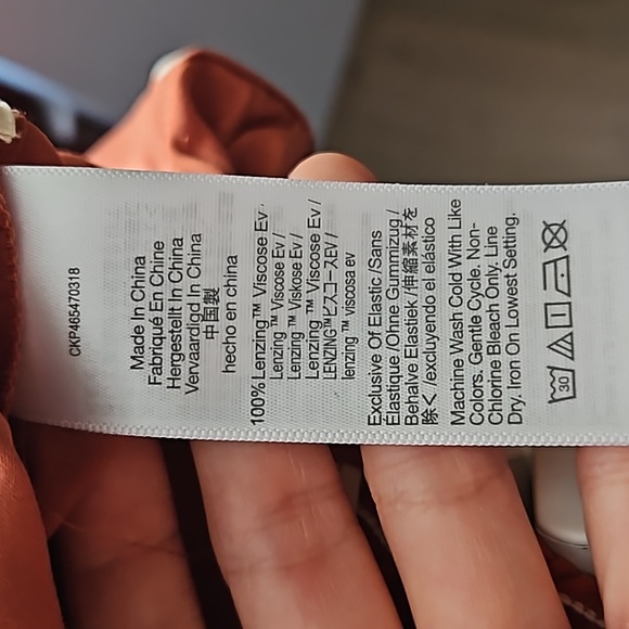 Madewell Tie-Front Top Orange Polka-dot Size 4 - Picture 6 of 6